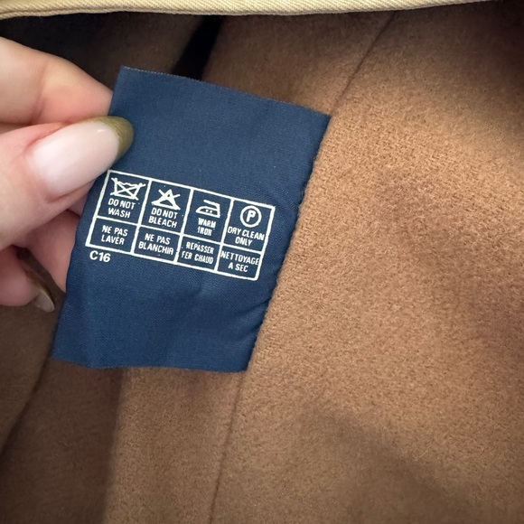 Vintage Burberrys Trench Coat Size L in Tan Lined Wool Tall Length Womens - Picture 13 of 16